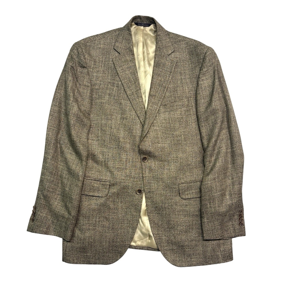 Jack Victor 40R Gray Blazer Jacket Sport Suit Coat 100% Bamboo Italian Fabric